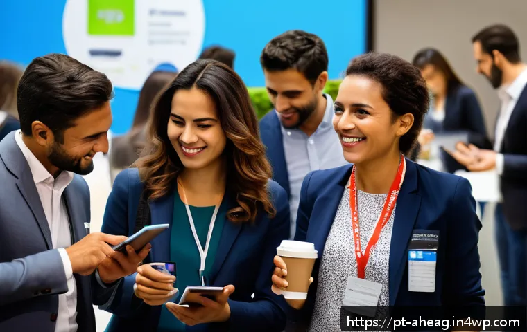 미래 직업을 위한 네트워킹 방법 - A professional networking event scene in São Paulo, Brazil, featuring a diverse group of business pe...